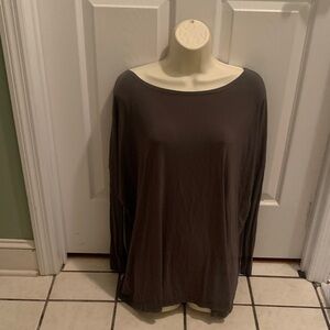Piko 1988 Women's Long Sleeve Scoop Neck Top - Dark Green